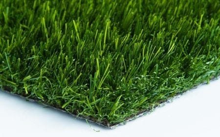 Close-up of lush, green artificial grass.