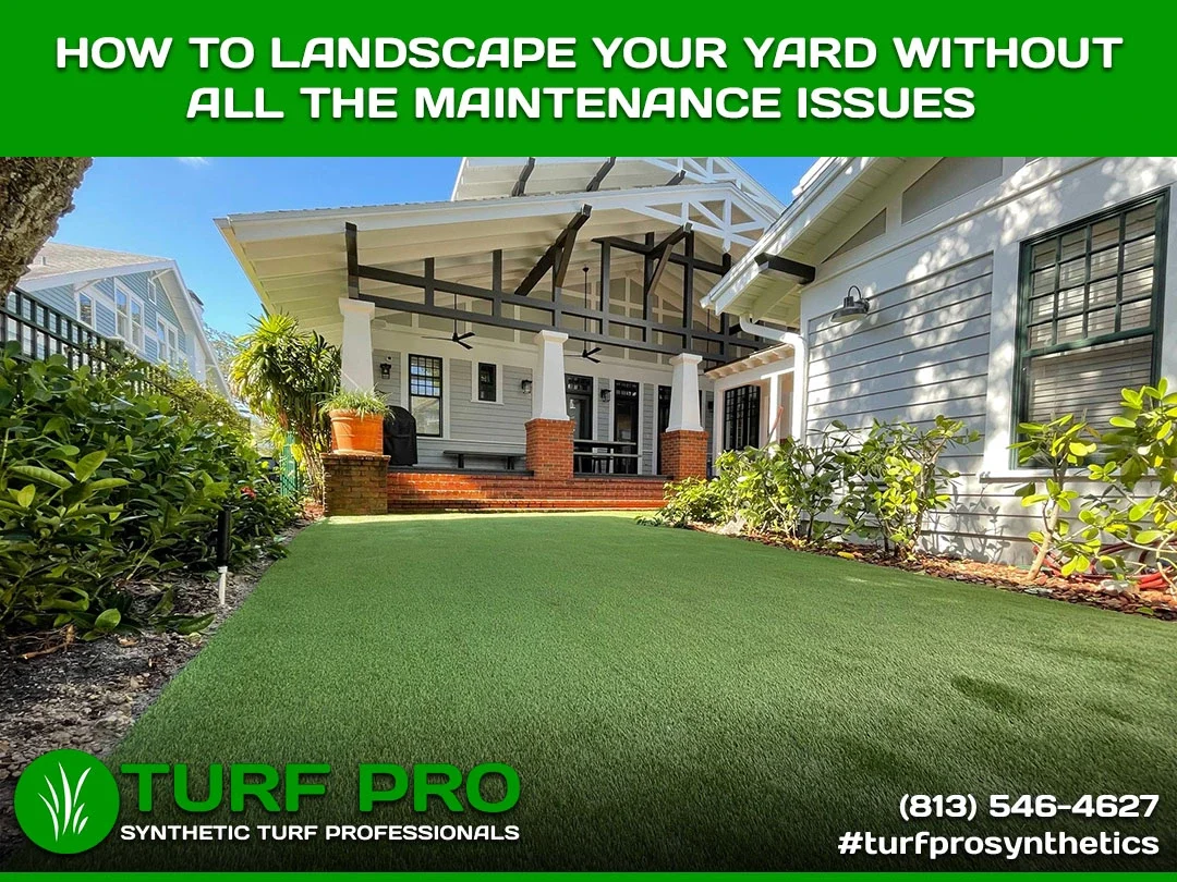 Artificial turf transforming a backyard with low maintenance and vibrant greenery.