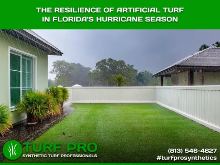 Artificial turf remains resilient during Florida's hurricane season, providing durable, storm-resistant landscaping.
